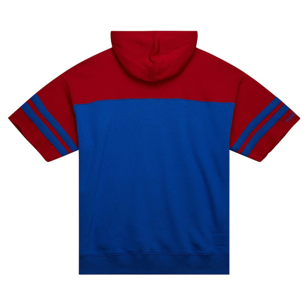 Mitchell & Ness Buffalo Bills Off Field Vintage Logo Short Sleeve Pullover Hoodie Royal