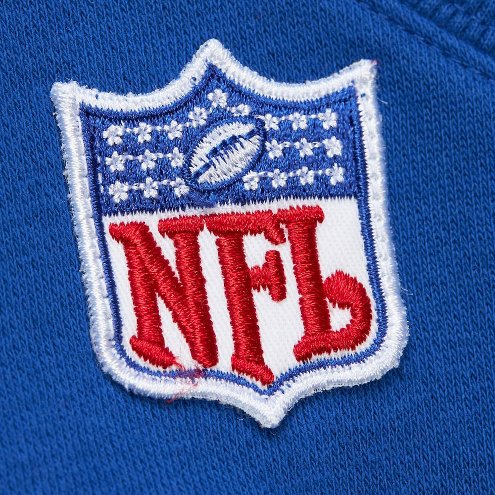 Mitchell & Ness Buffalo Bills Off Field Vintage Logo Short Sleeve Pullover Hoodie Royal
