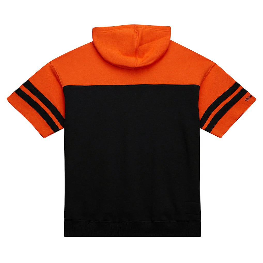 Mitchell & Ness Cincinnati Bengals Off Field Vintage Logo Short Sleeve Pullover Hoodie Black
