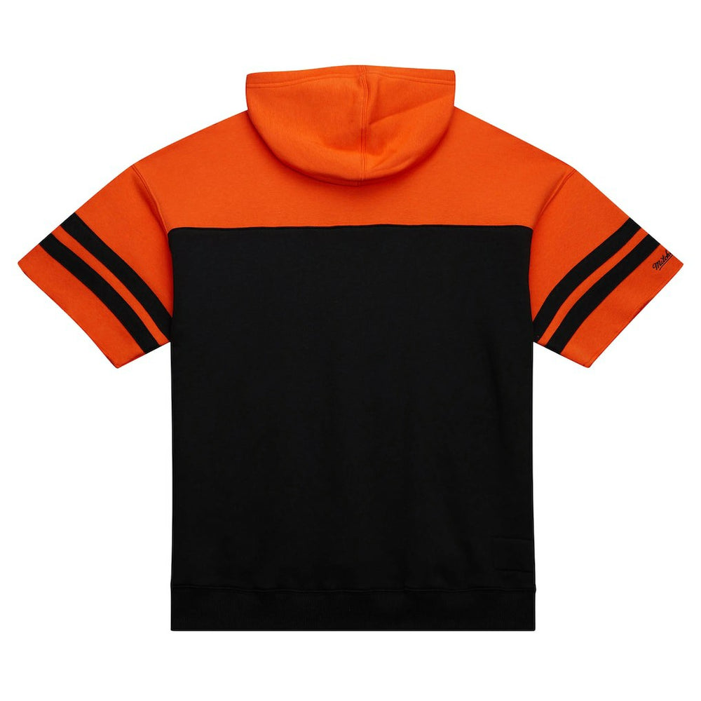 Mitchell & Ness Cincinnati Bengals Off Field Vintage Logo Short Sleeve Pullover Hoodie Black