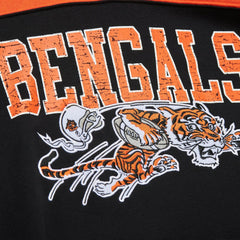 Mitchell & Ness Cincinnati Bengals Off Field Vintage Logo Short Sleeve Pullover Hoodie Black