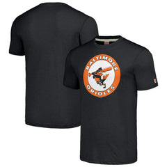 Baltimore Orioles Homage Cooperstown Collection Hand-Drawn Logo Tri-Blend T-Shirt - Charcoal - MLB Discount