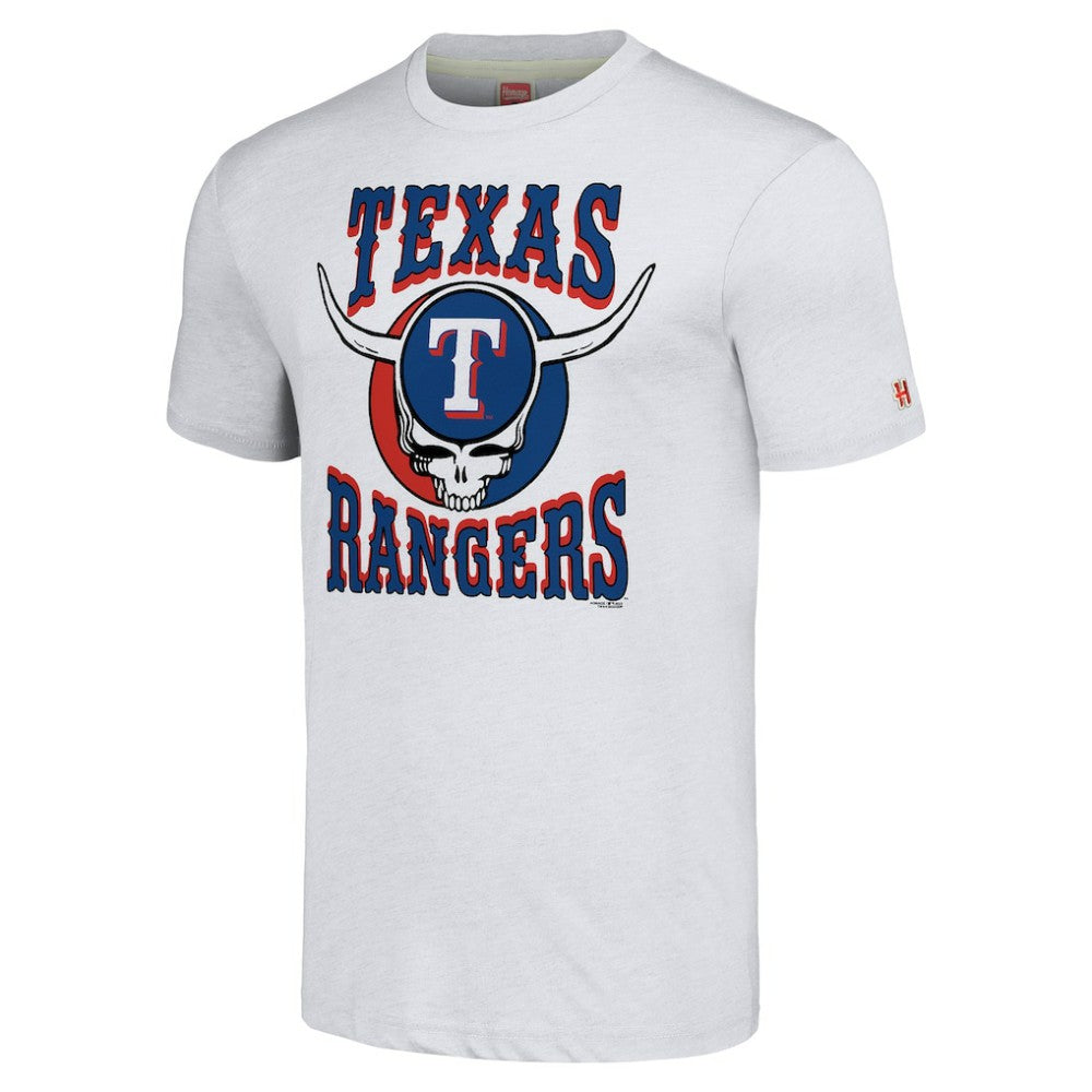 Texas Rangers Homage Grateful Dead Tri-Blend T-Shirt - Ash - MLB Online