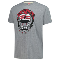 Cincinnati Reds Homage Grateful Dead Tri-Blend T-Shirt - Gray - MLB Lifestyle