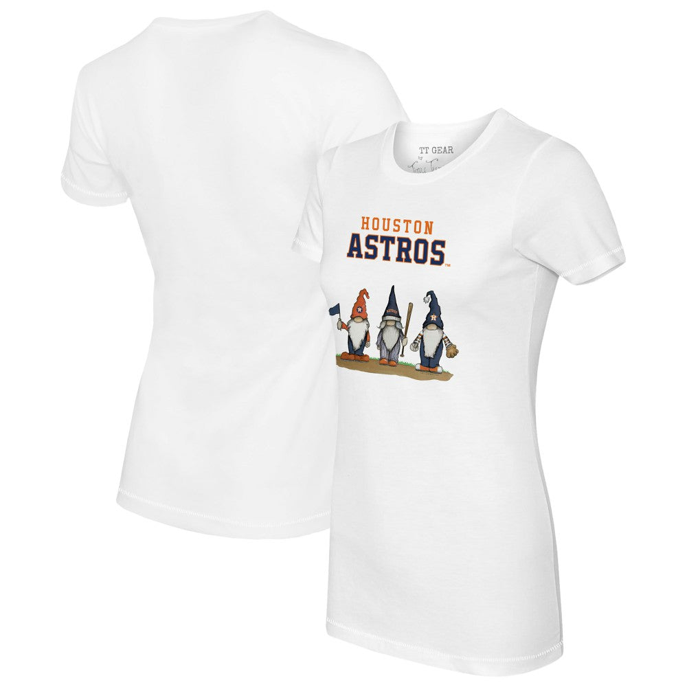 Houston Astros Tiny Turnip Women's Gnomes T-Shirt - White - MLB Discount