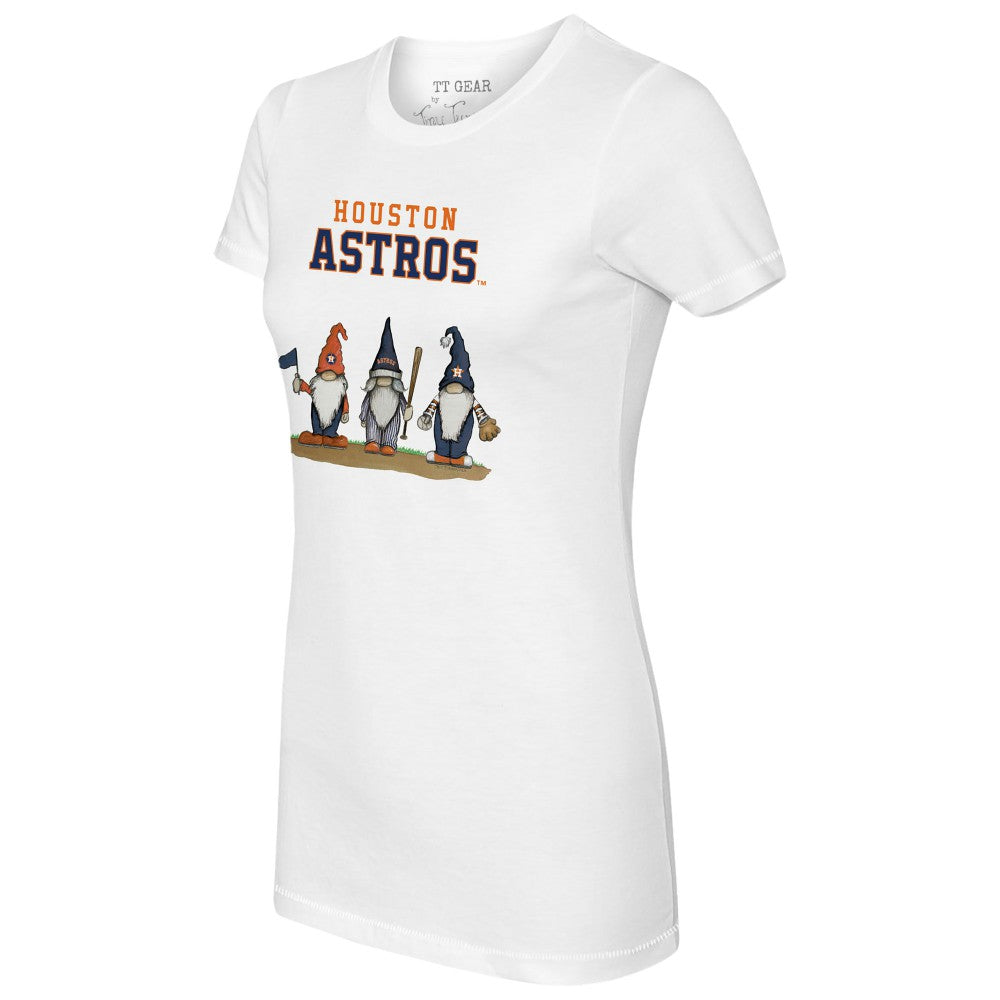 Houston Astros Tiny Turnip Women's Gnomes T-Shirt - White - MLB Discount