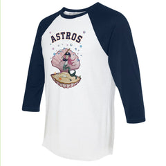 Houston Astros Tiny Turnip Unisex Mermaid 3/4-Sleeve Raglan T-Shirt - White/Navy - MLB Online