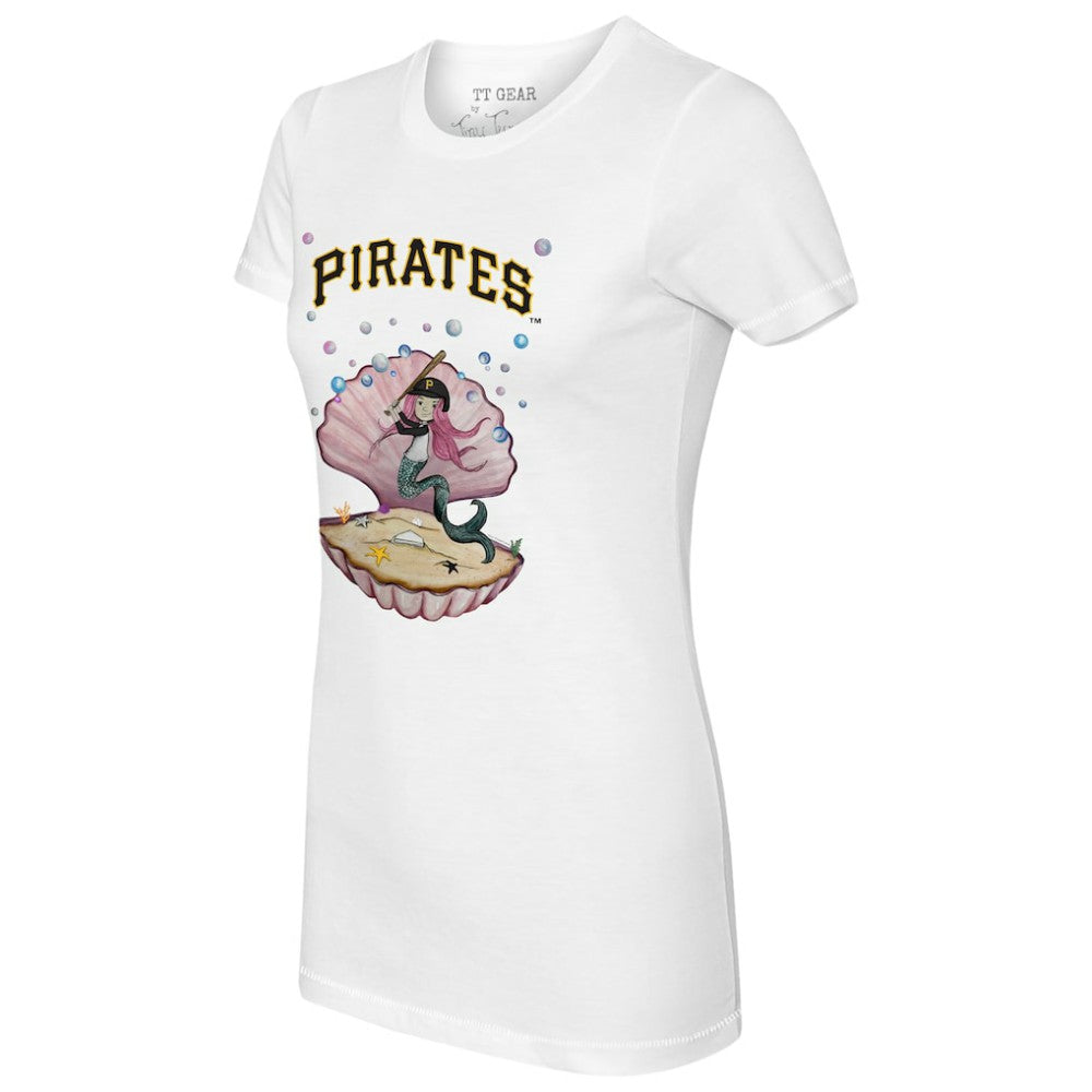 Pittsburgh Pirates Tiny Turnip Women's Mermaid T-Shirt - White - MLB Discount