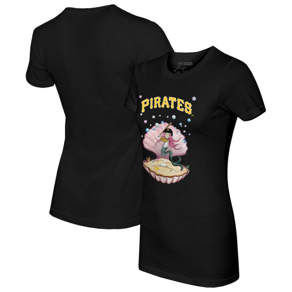 Pittsburgh Pirates Tiny Turnip Women's Mermaid T-Shirt - Black - MLB Online