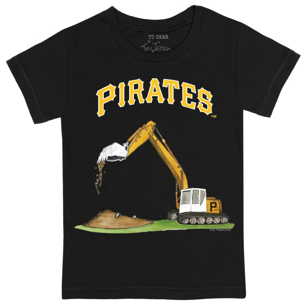 Pittsburgh Pirates Tiny Turnip Youth Excavator T-Shirt - Black - MLB Sale