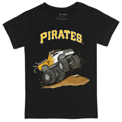Pittsburgh Pirates Tiny Turnip Youth Monster Truck T-Shirt - Black - MLB Discount