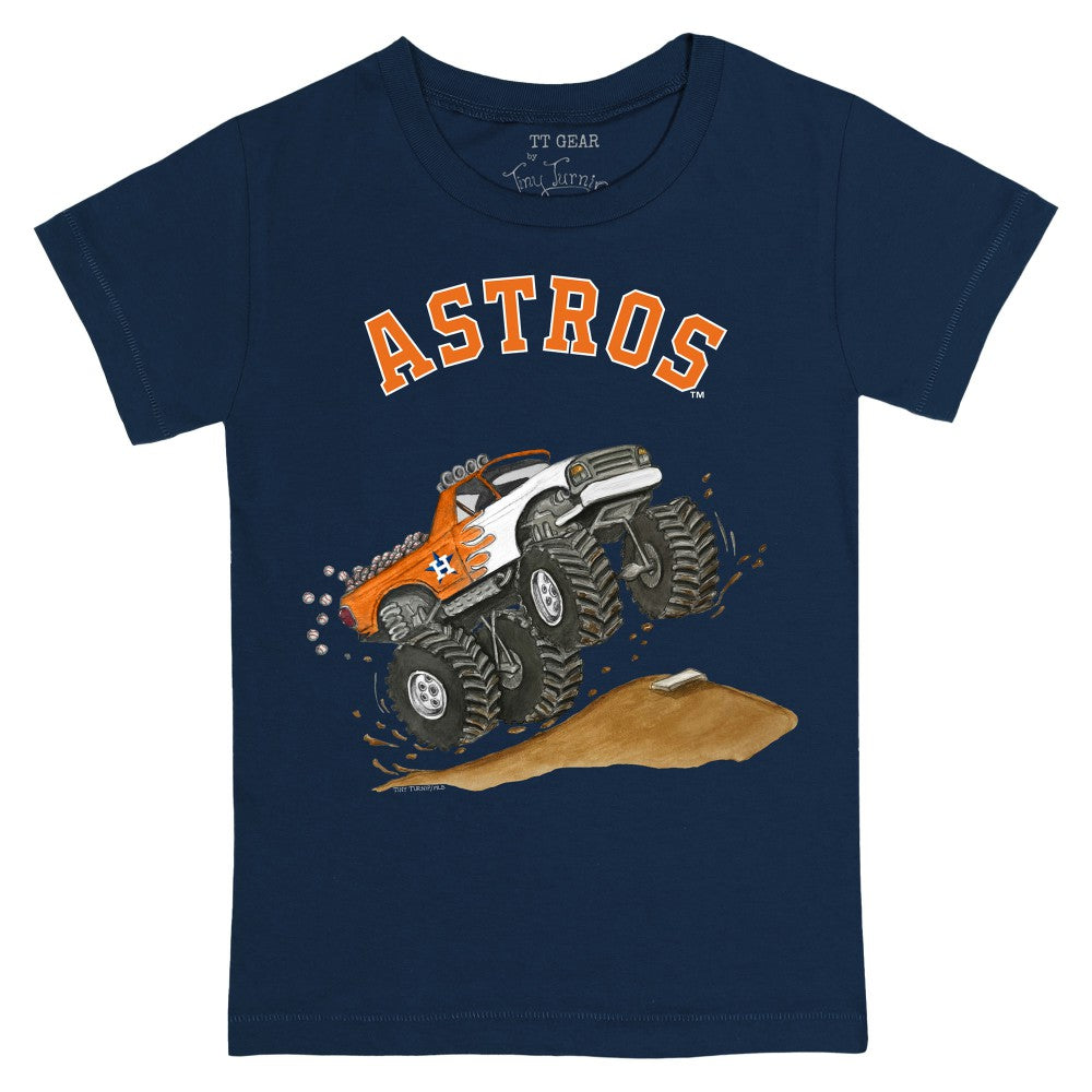 Houston Astros Tiny Turnip Youth Monster Truck T-Shirt - Navy - MLB Lifestyle