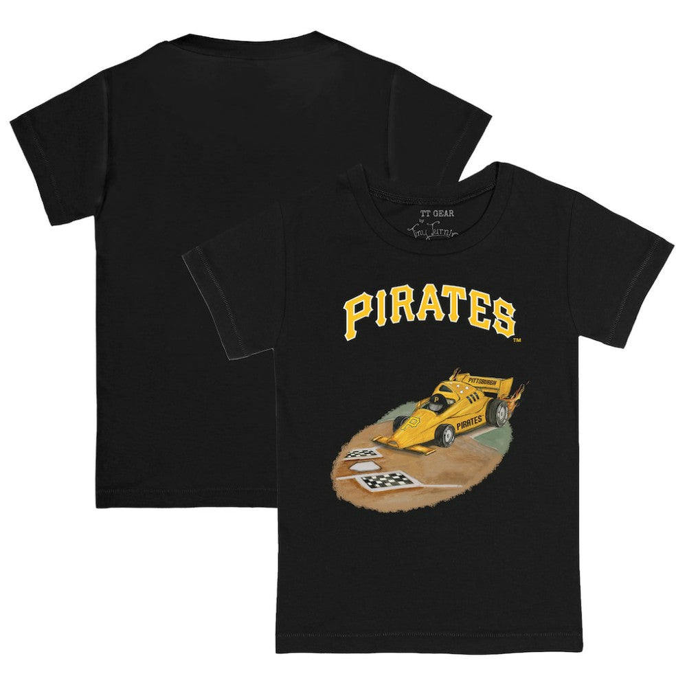 Pittsburgh Pirates Tiny Turnip Youth Racecar T-Shirt - Black - MLB Sale