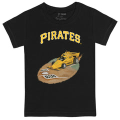 Pittsburgh Pirates Tiny Turnip Youth Racecar T-Shirt - Black - MLB Sale
