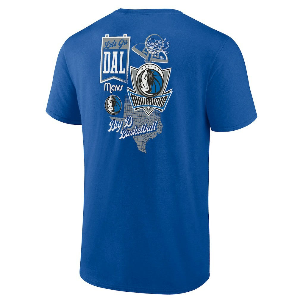 Dallas Mavericks Split Zone T-Shirt Blue