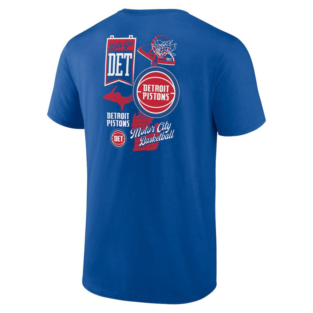 Detroit Pistons Split Zone T-Shirt Blue