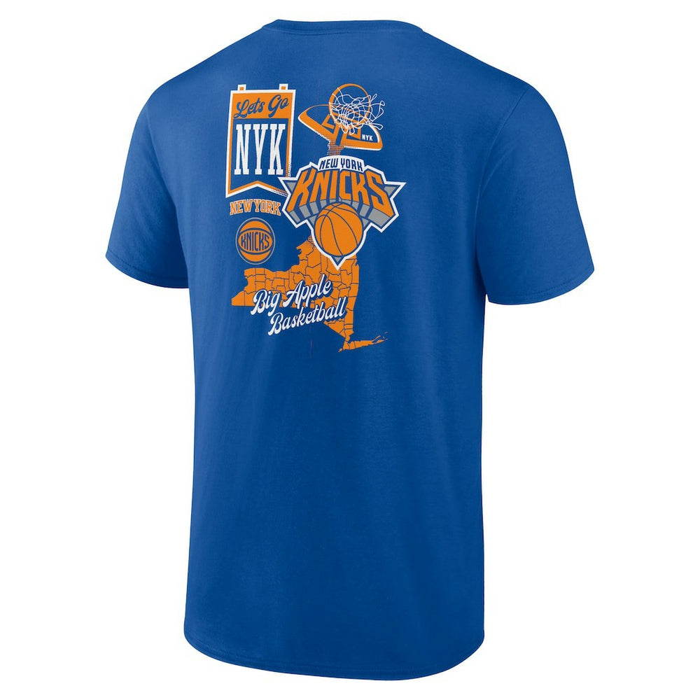 New York Knicks Split Zone T-Shirt Blue