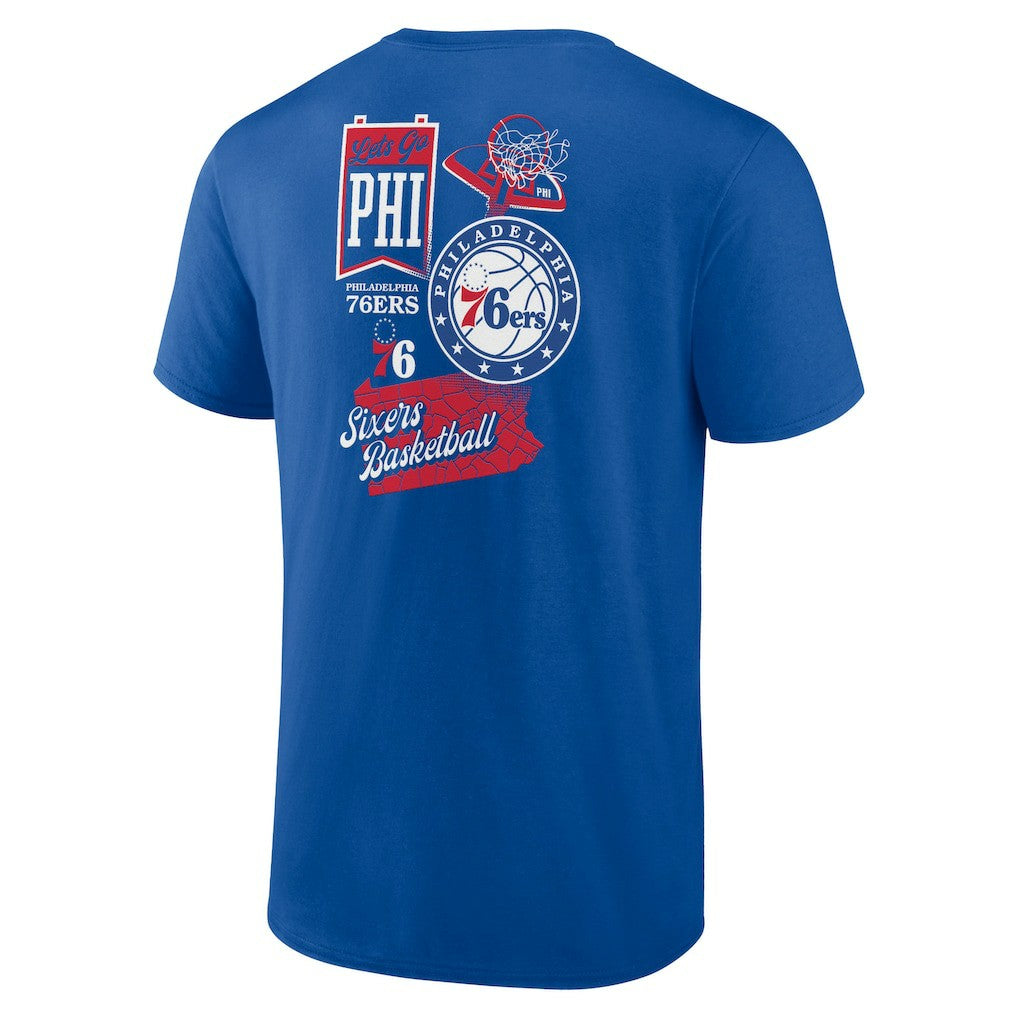 Philadelphia 76ers Split Zone T-Shirt Royal