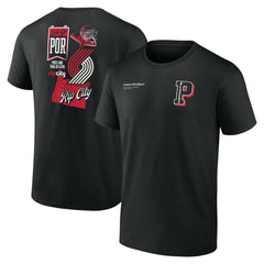 Portland Trail Blazers Split Zone T-Shirt Black
