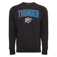 Oklahoma City Thunder Sportiqe Unisex Harmon Super Soft Tri-Blend Raglan Pullover Sweatshirt Black