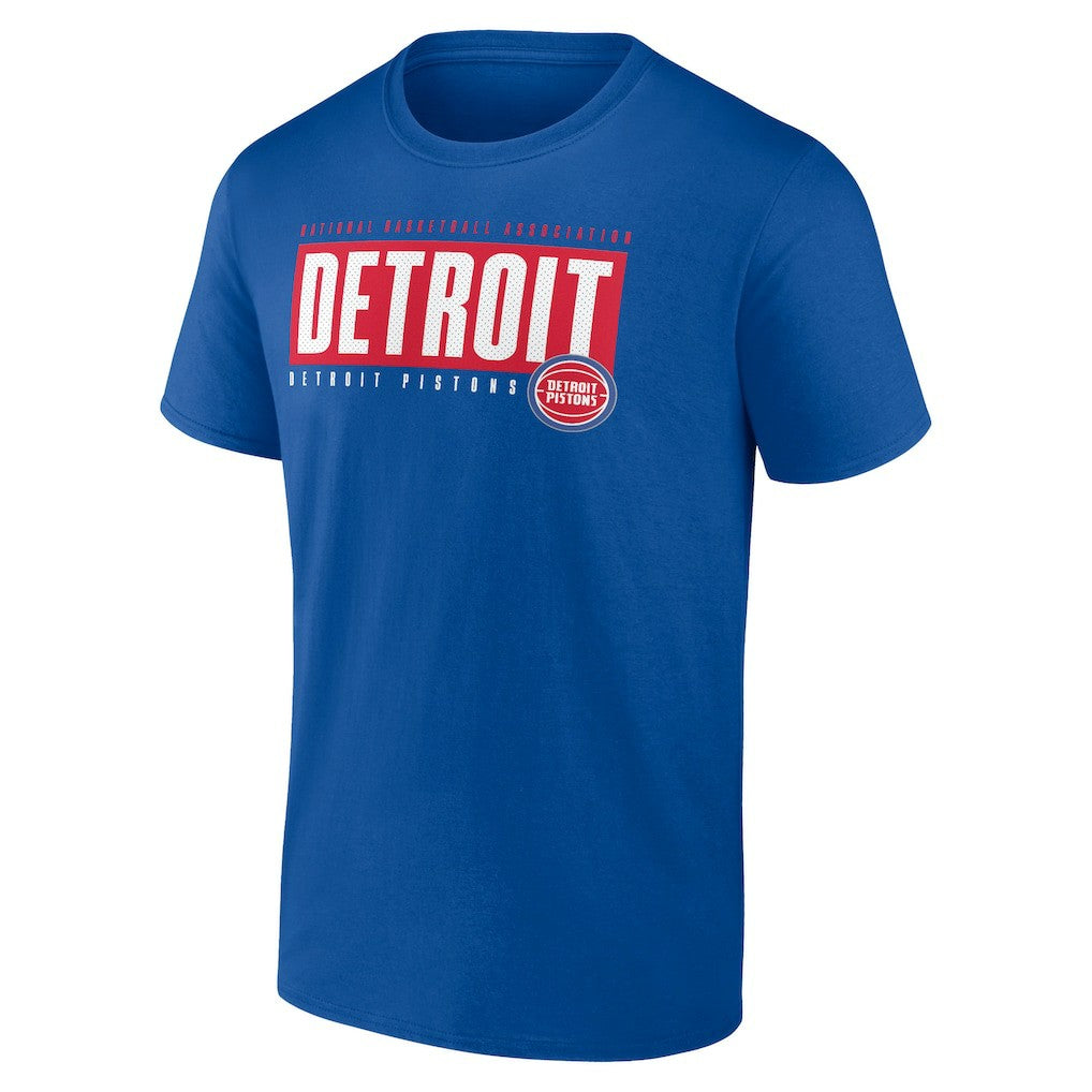 Detroit Pistons Blocked Out T-Shirt Blue