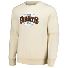 San Francisco Giants Majestic Threads Fleece Pullover Sweatshirt - Oatmeal - MLB Online