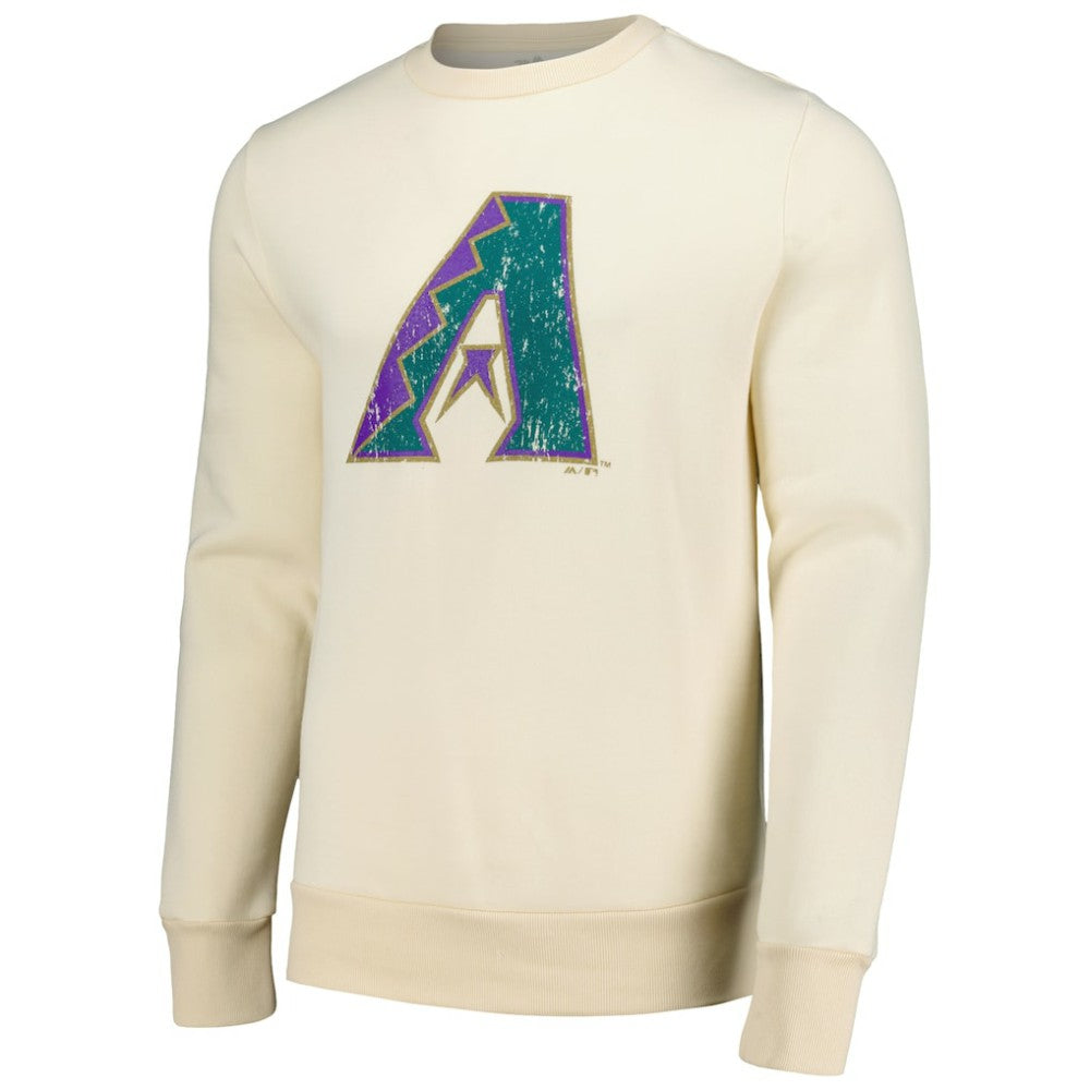 Arizona Diamondbacks Majestic Threads Fleece Pullover Sweatshirt - Oatmeal - MLB on Sale