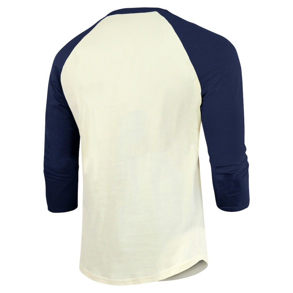 Boston Red Sox Majestic Threads Raglan 3/4-Sleeve T-Shirt - Cream/Navy - MLB on Sale
