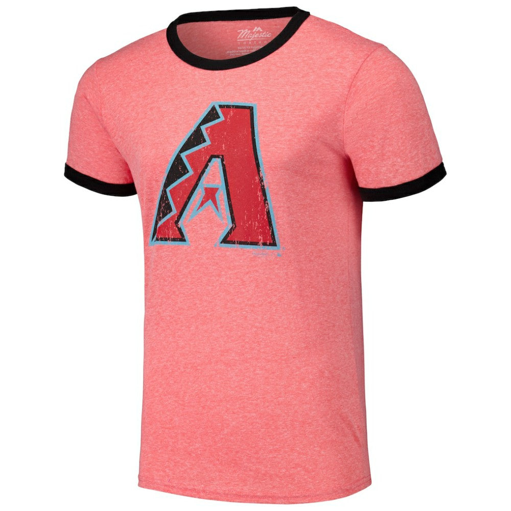 Arizona Diamondbacks Majestic Threads Ringer Tri-Blend T-Shirt - Red - MLB on Sale