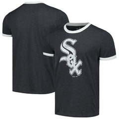 Chicago White Sox Majestic Threads Ringer Tri-Blend T-Shirt - Black - MLB on Sale