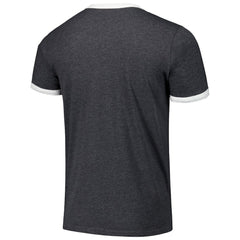 Tampa Bay Rays Majestic Threads Ringer Tri-Blend T-Shirt - Black - MLB Lifestyle