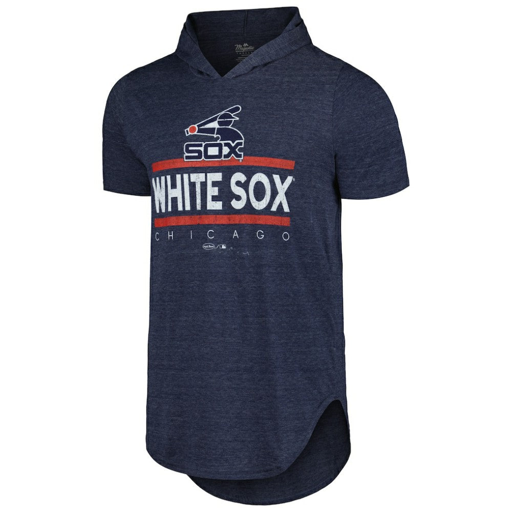 Chicago White Sox Majestic Threads Tri-Blend Hoodie T-Shirt - Navy - MLB Discount