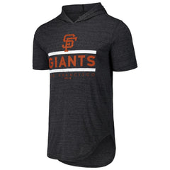 San Francisco Giants Majestic Threads Tri-Blend Hoodie T-Shirt - Black - MLB Lifestyle