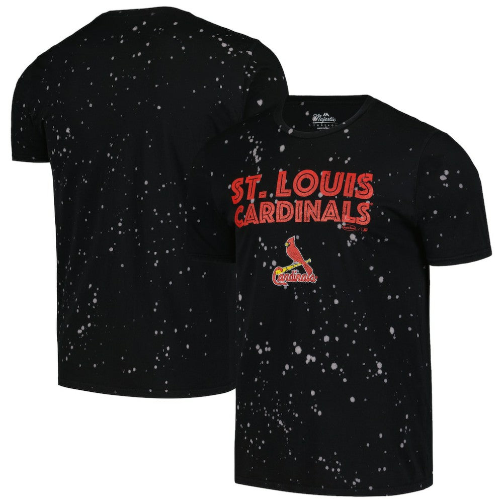 St. Louis Cardinals Majestic Threads Splatter T-Shirt - Black/White - MLB Online