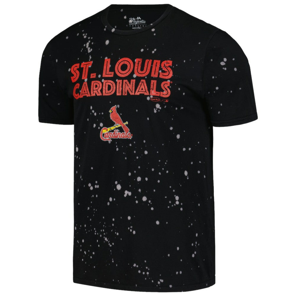 St. Louis Cardinals Majestic Threads Splatter T-Shirt - Black/White - MLB Online