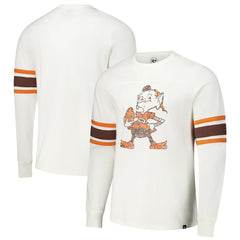 47 brand Cleveland Browns '47 Gridiron Throwback Premier Brex Long Sleeve T-Shirt White