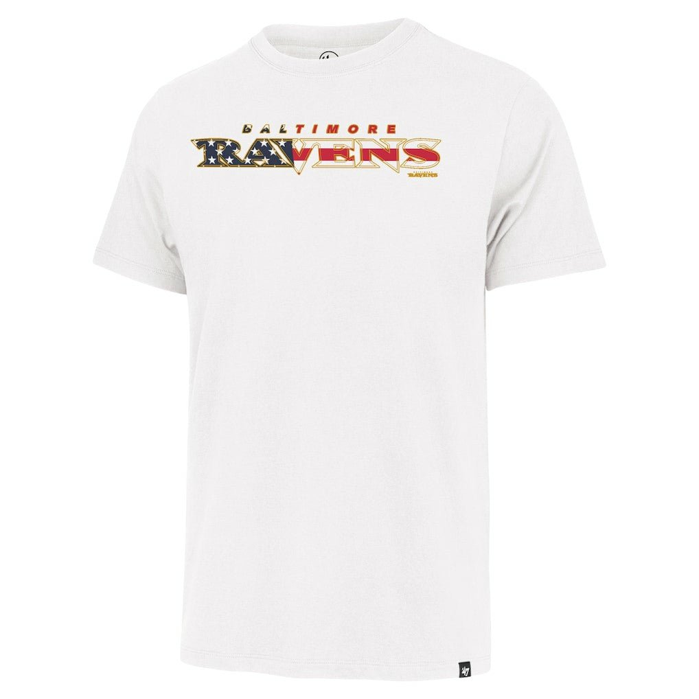 47 brand Baltimore Ravens '47 Flag Script Franklin T-Shirt White