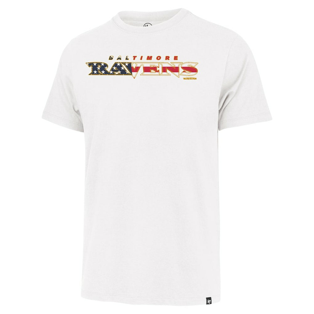 47 brand Baltimore Ravens '47 Flag Script Franklin T-Shirt White