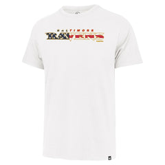 47 brand Baltimore Ravens '47 Flag Script Franklin T-Shirt White