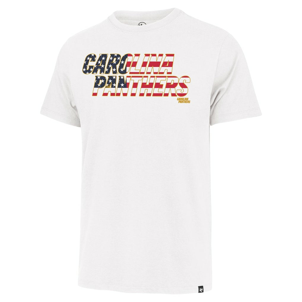47 brand Carolina Panthers '47 Flag Script Franklin T-Shirt White