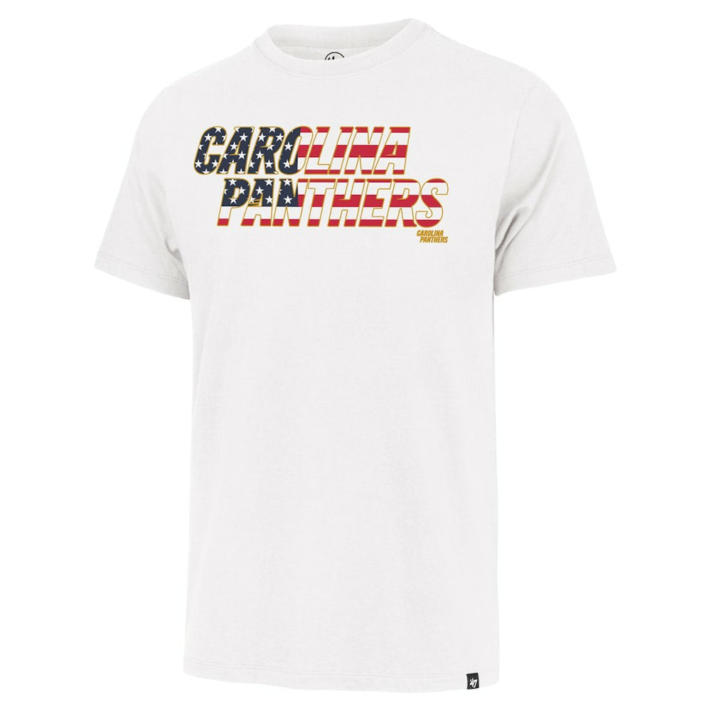 47 brand Carolina Panthers '47 Flag Script Franklin T-Shirt White