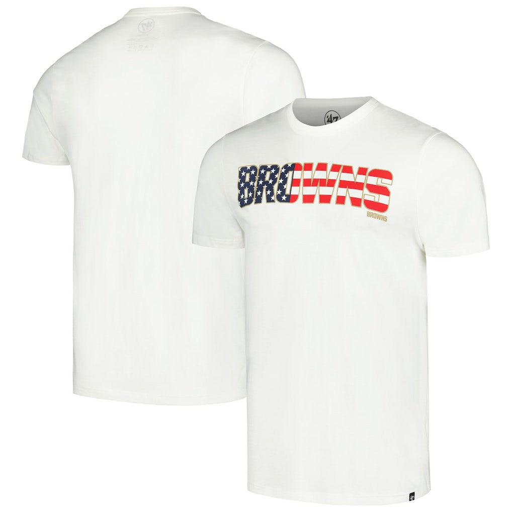 47 brand Cleveland Browns '47 Flag Script Franklin T-Shirt White