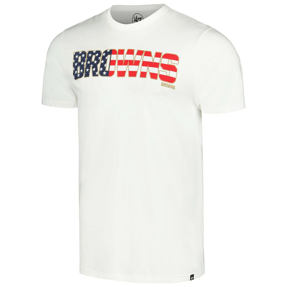 47 brand Cleveland Browns '47 Flag Script Franklin T-Shirt White