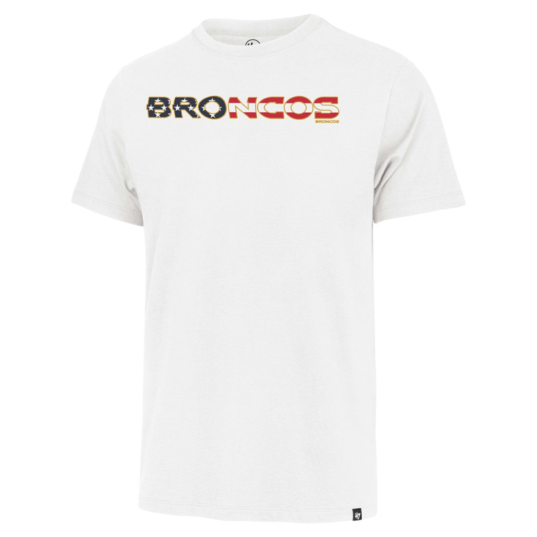 47 brand Denver Broncos '47 Flag Script Franklin T-Shirt White