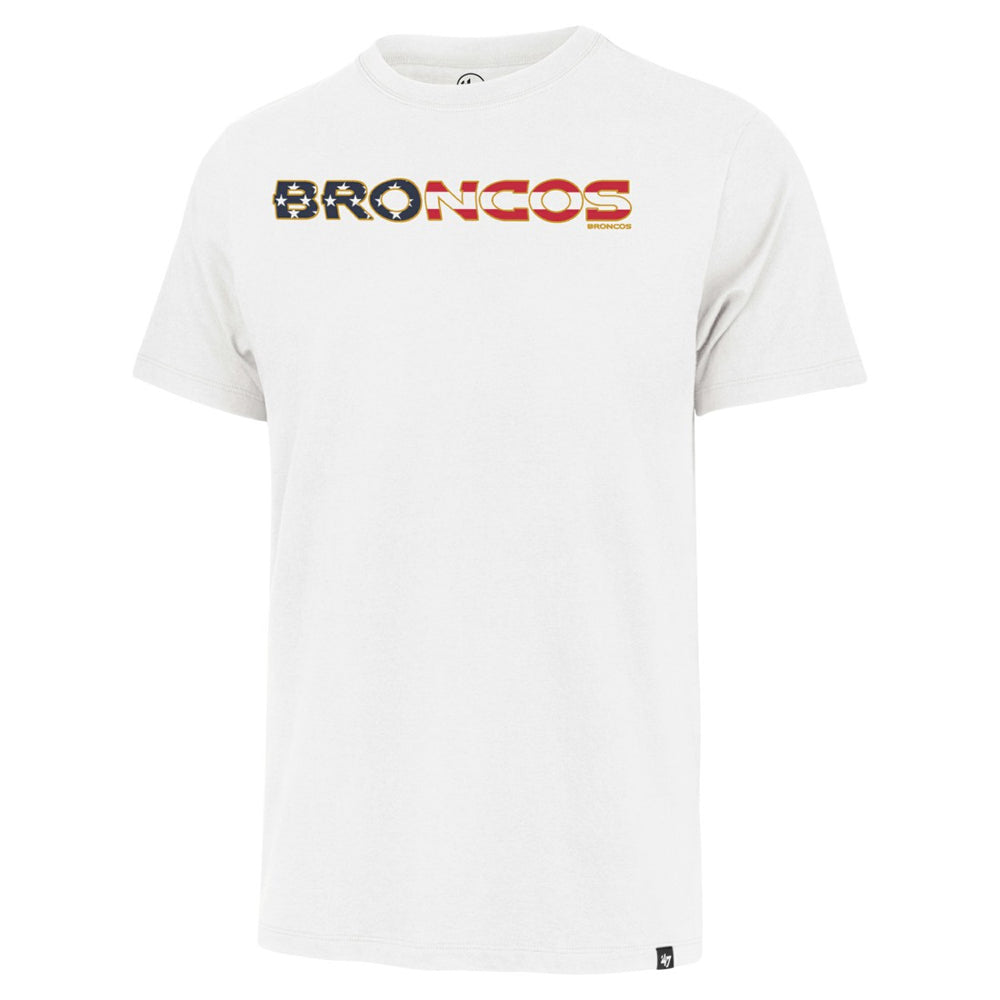47 brand Denver Broncos '47 Flag Script Franklin T-Shirt White