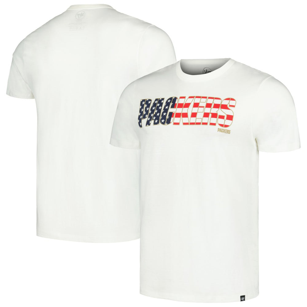 47 brand Green Bay Packers '47 Flag Script Franklin T-Shirt White