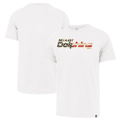 47 brand Miami Dolphins '47 Flag Script Franklin T-Shirt White