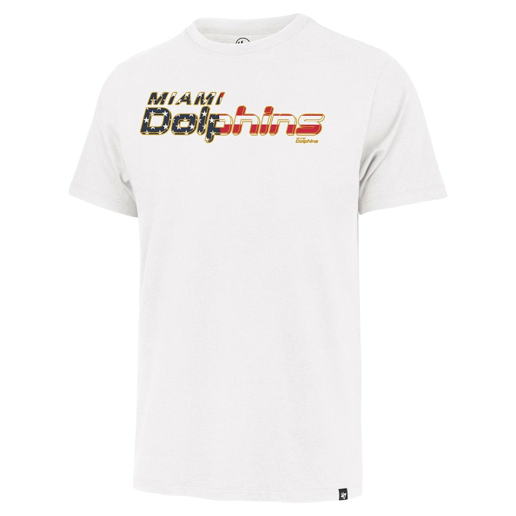 47 brand Miami Dolphins '47 Flag Script Franklin T-Shirt White