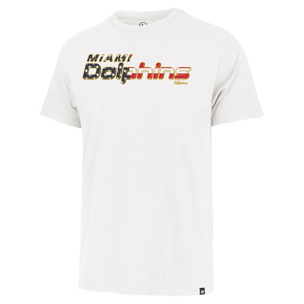 47 brand Miami Dolphins '47 Flag Script Franklin T-Shirt White