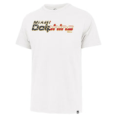 47 brand Miami Dolphins '47 Flag Script Franklin T-Shirt White